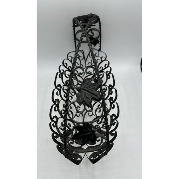 Vintage Wire Fruit Basket Black Made In Spain w/ Handle Home Decor - Picture 9 of 16